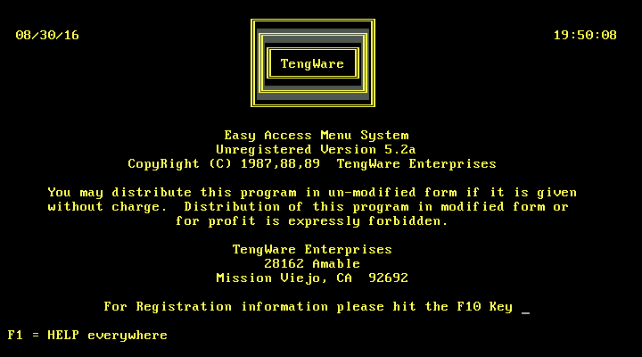 Easy Access Menu System 5.2a - Splash